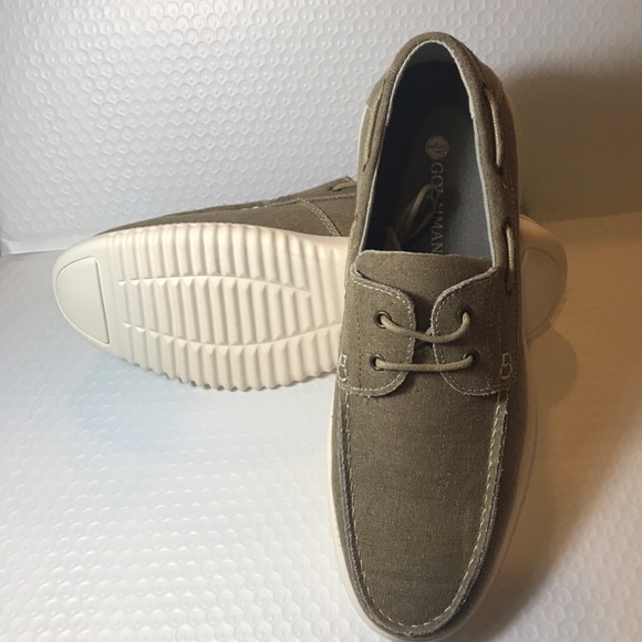 GM GOLAIMAN Men's Khaki Lace Up Boat Shoes NEW In Box - Picture 2 of 4